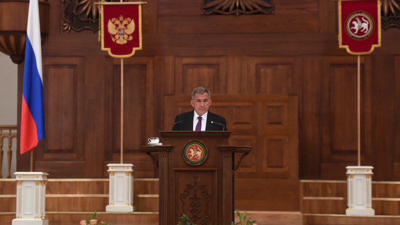 Rustam Minnikhanov delivered his annual address to the State Council of the Republic of Tatarstan